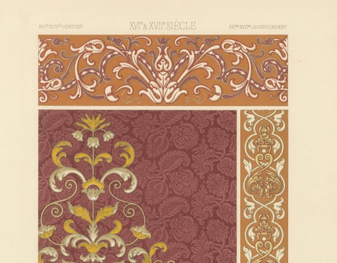 16th–17th C. Renaissance Scrollwork, Ornamental Design, Plate LXXIII, 1869, close-up 4