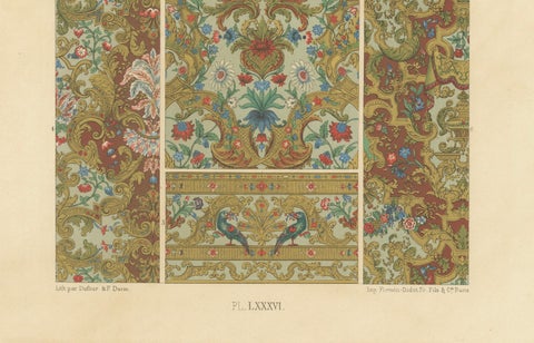 17th–18th Century French Decorative Textile and Wallpaper Designs, Plate LXXXVI, close-up 2