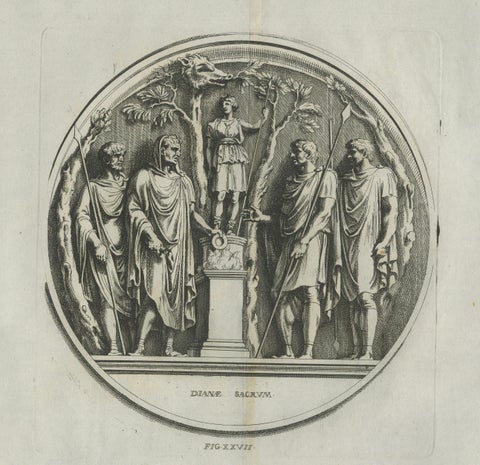 Grand Roman Relief Engravings after Antique Sculpture, Montfaucon 1721, close-up 2