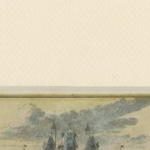 Antique Print of 'Huis Te Voorn', a Castle in De Meern, the Netherlands, close-up 1