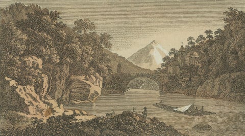 The Devil's Bridge at Gotthard Pass and 12th-Century Rhone Bridge at St. Maurice, close-up 1