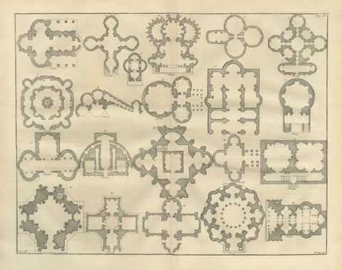 Pair of Serlio Architectural Plan Engravings, Neoclassical, c.1721, close-up 6