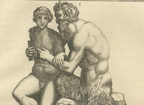 Classical Marble Statues, Apollo and Nude Figures, Montfaucon Antiquity, 1721, close-up 4