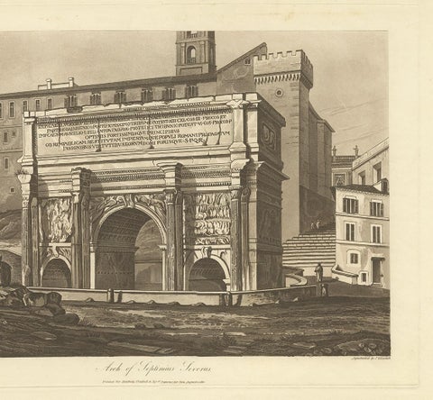 Antique Print of the Arch of Septimius Severus by Abbot '1820', view 4