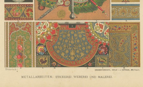 Exquisite Indian Ornamental Art from Dolmetsch's 1887 Collection, close-up 1