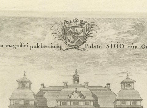 Baroque Opulence: The Eastern View of SIQVO Palace in Swidde's 1696 Engraving, close-up 5
