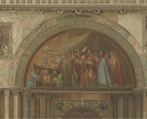 Pl. 7 Antique Print of the Portal of San Clemente of the Basilica of San Marco, view 3