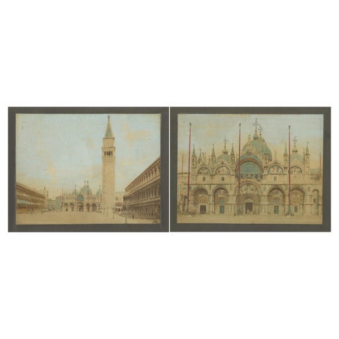 Hand-Colored Photographs of Piazza San Marco & St Mark’s Basilica, Venice, 1870