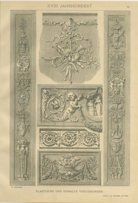 Set of Four German Renaissance Prints by H. Dolmetsch, Ornamentenschatz, c. 1887, view 5