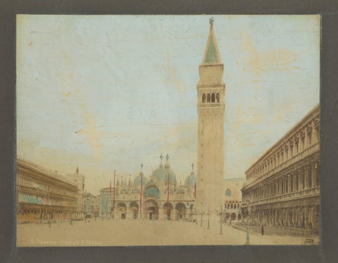 Hand-Colored Photographs of Piazza San Marco & St Mark’s Basilica, Venice, 1870, close-up 3