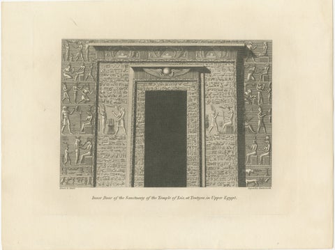 Threshold of Divinity: The Dendera Isis Temple Doorway in Upper Egypt, 1801, view 2