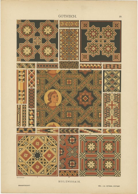 Extensive Collection of Gothic Artwork from Ornamentenschatz, 1887, view 2