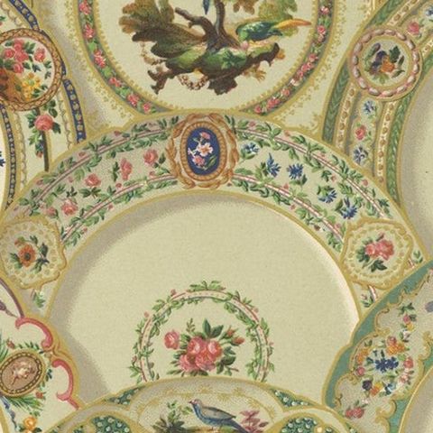 Pl. 98 Antique Print of XVIIIth Century Ornaments by Racinet (c.1890), close-up 1