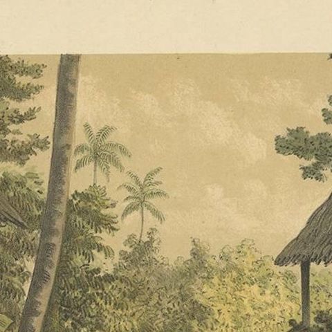 Antique Print of a House in Oleh-Leh 'Aceh' by M.T.H. Perelaer, 1888, close-up 1