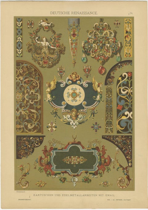 Compilation of German Renaissance Artwork from Der Ornamentenschatz, 1887, view 10