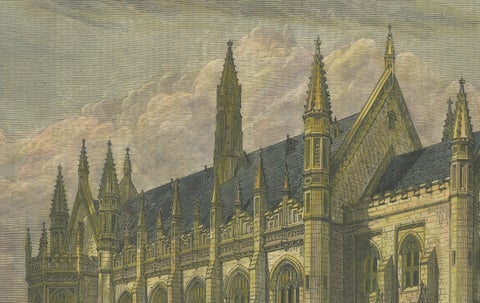 Wilson Hall, Melbourne University, Australia, Gothic Revival Landmark, 1879, close-up 1