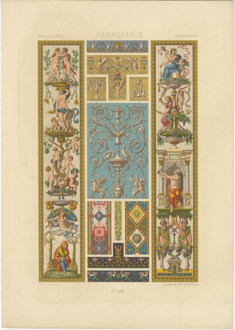 Three Medieval & Renaissance Ornament Plates by Albert Racinet, 1873, view 7