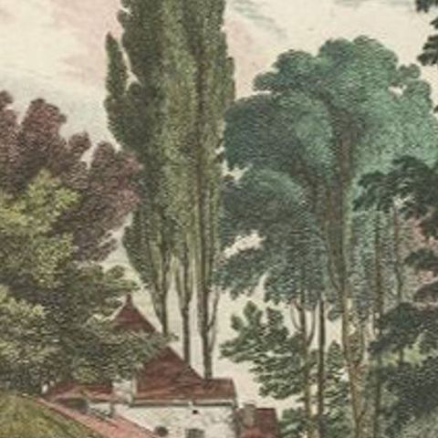 Antique Print of the Brew House at Ermenonville in Oise, Region Hauts-de-france, close-up 2