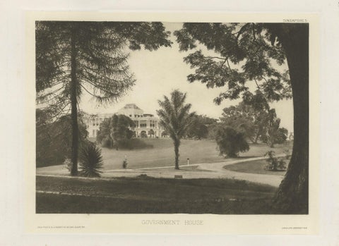 Rare Heliograph of the Government House in Colonial Singapore, 1907, close-up 1