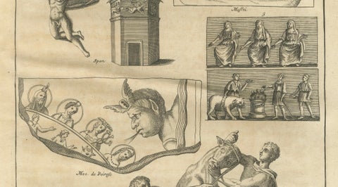 Monumental Classical Sculpture Studies, Montfaucon Antiquity Explained, 1721, close-up 5