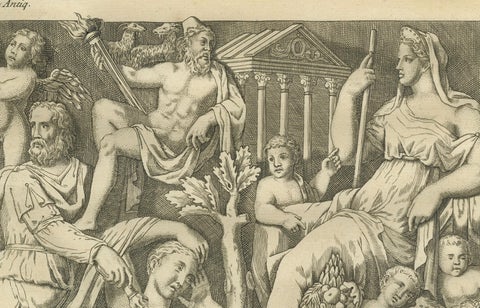 Monumental Classical Relief Frieze, Montfaucon Antiquity Explained, London 1721, close-up 6