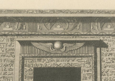 Threshold of Divinity: The Dendera Isis Temple Doorway in Upper Egypt, 1801, close-up 2
