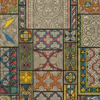 Set of Three Medieval, Celtic & Renaissance Ornament Chromolithographs, 1873, close-up 1
