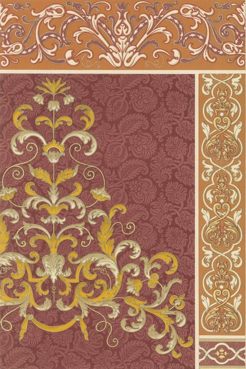 16th–17th C. Renaissance Scrollwork, Ornamental Design, Plate LXXIII, 1869, close-up 5