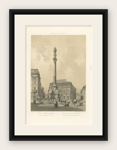 Column of the Immaculate Conception, Rome, Piazza di Spagna, 1869, shown framed