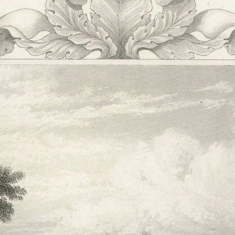 Reflective Waters and Bygone Days: The Hampton Court Bridge Engraving, 1835, close-up 4