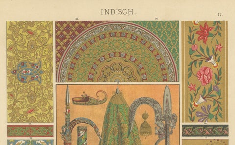 Exquisite Indian Ornamental Art from Dolmetsch's 1887 Collection, close-up 3