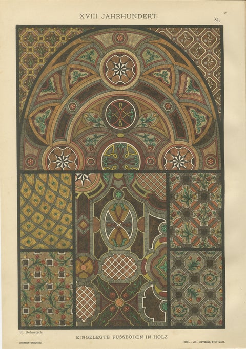 Set of Four German Renaissance Prints by H. Dolmetsch, Ornamentenschatz, c. 1887, view 4