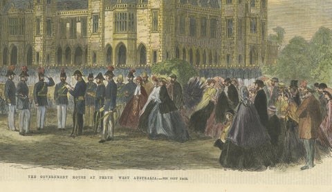 The Government House in Perth, Western Australia, Illustrated London News, 1864, close-up 2
