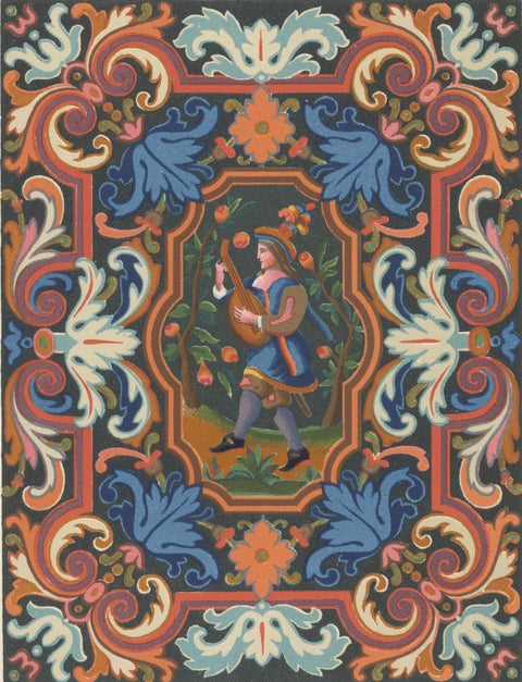 Baroque and Pastoral Motifs, Decorative Panels, Plate LXXXIII, ca.1869, close-up 5