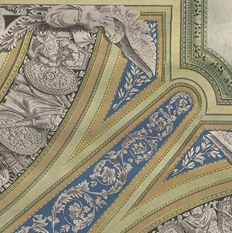 Antique Architecture Print of Ornaments 'Tav. XIV' by Albertolli, close-up 2