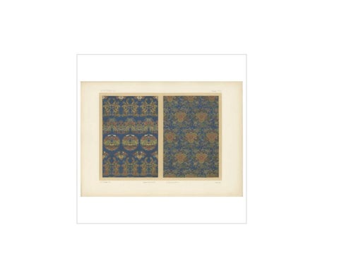 Antique Print of Silk and Gold Fabrics 'Japan' by G. Audsley, 1882, view 2