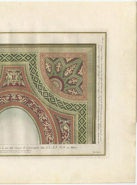 Antique Architecture Print of Ornaments 'Tav. II' by Albertolli, view 3