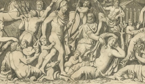 Monumental Classical Relief Frieze, Montfaucon Antiquity Explained, London 1721, close-up 3