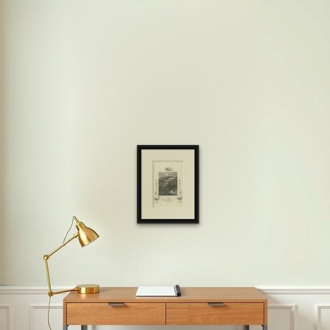Catskill Mountain House, Antique Engraving, New York View c1830, shown framed on a wall, true to size