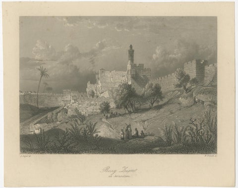 Original Steel Engraved View of the Duke of York Column in London, England, 1840, view 2