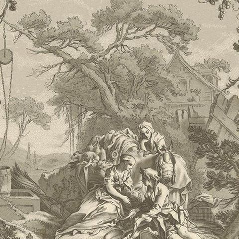 Pl. 114 Antique Print of 18th Century Decorative Panel by Racinet, circa 1890, close-up 1