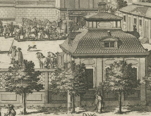 Baroque Opulence: The Eastern View of SIQVO Palace in Swidde's 1696 Engraving, close-up 2