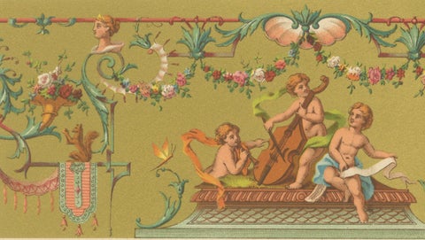 18th Century French Ceiling Design, Neoclassical Fresco and Grotesques, Plate X, close-up 3