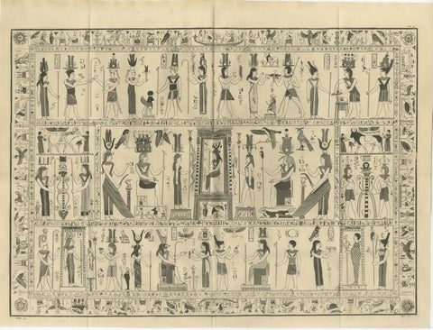 Bembine Tablet of Isis Engraving from Montfaucon Antiquity Explained, 1721, view 2