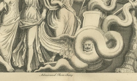 Monumental Classical Frieze, Montfaucon Antiquity Explained, London 1721, close-up 3