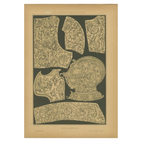 German Renaissance Metalwork Designs from Der Ornamentenschatz, 1887