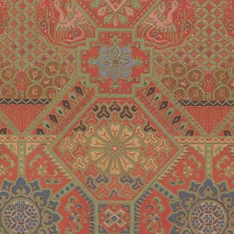 Antique Print of Silk and Gold Fabrics II 'Japan' by G. Audsley, 1882, close-up 1