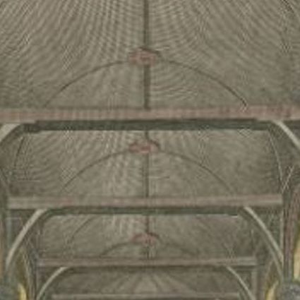 Antique Print of the Interior of the 'Nieuwezijds Kapel' by Goeree, 1765, close-up 1