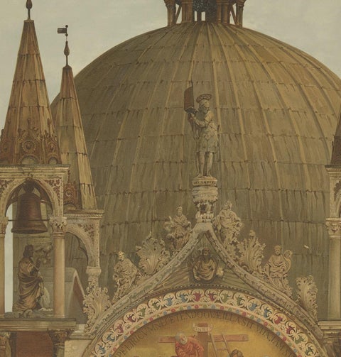 Antique Print of the Portal of Sant'Alipio of the Basilica of San Marco, 1881, view 3