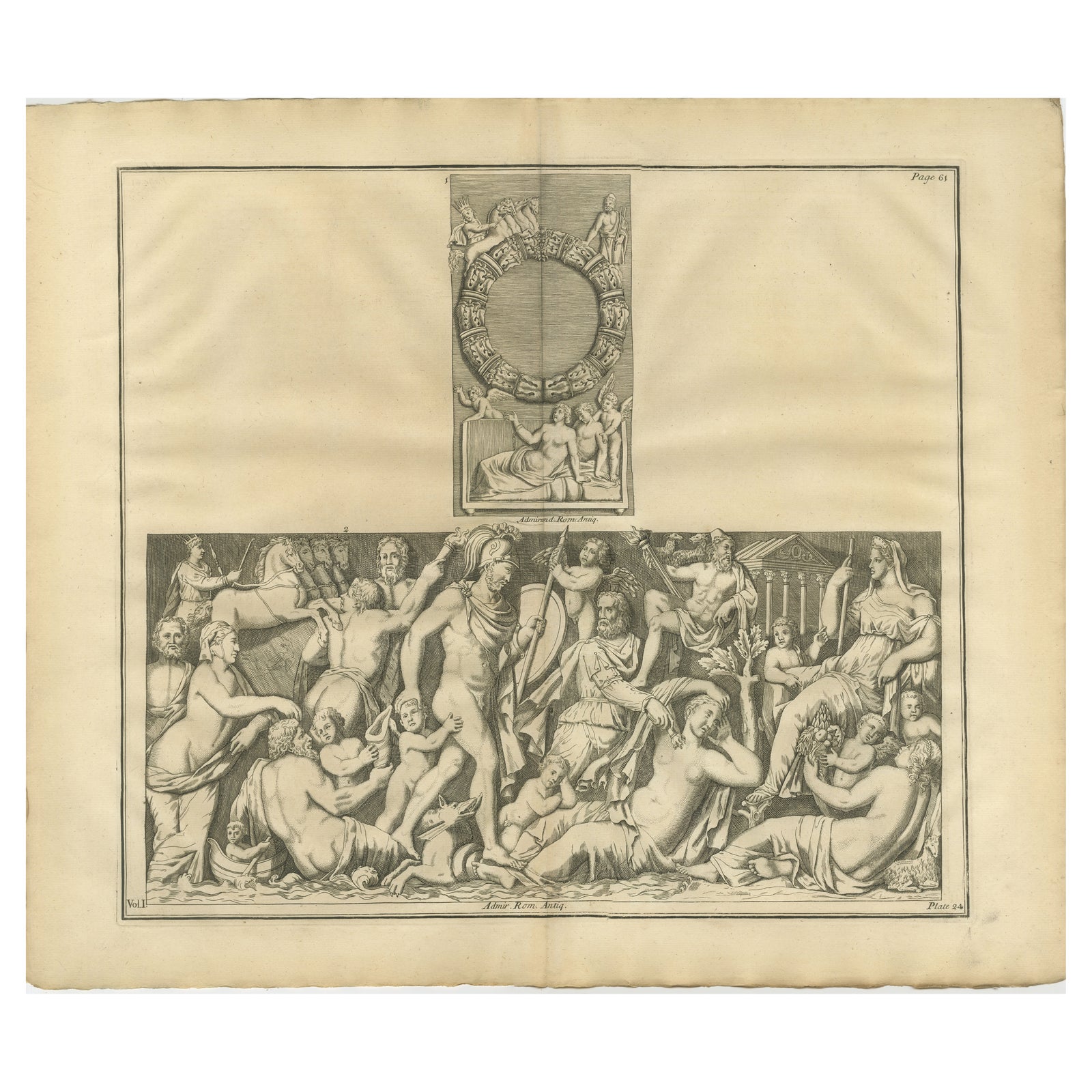 Monumental Classical Relief Frieze, Montfaucon Antiquity Explained, London 1721